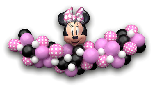 Balloon Garland with Minnie Mouse balloon
