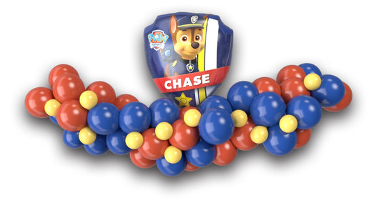 Balloon garland with Paw Patrol, Chase balloon