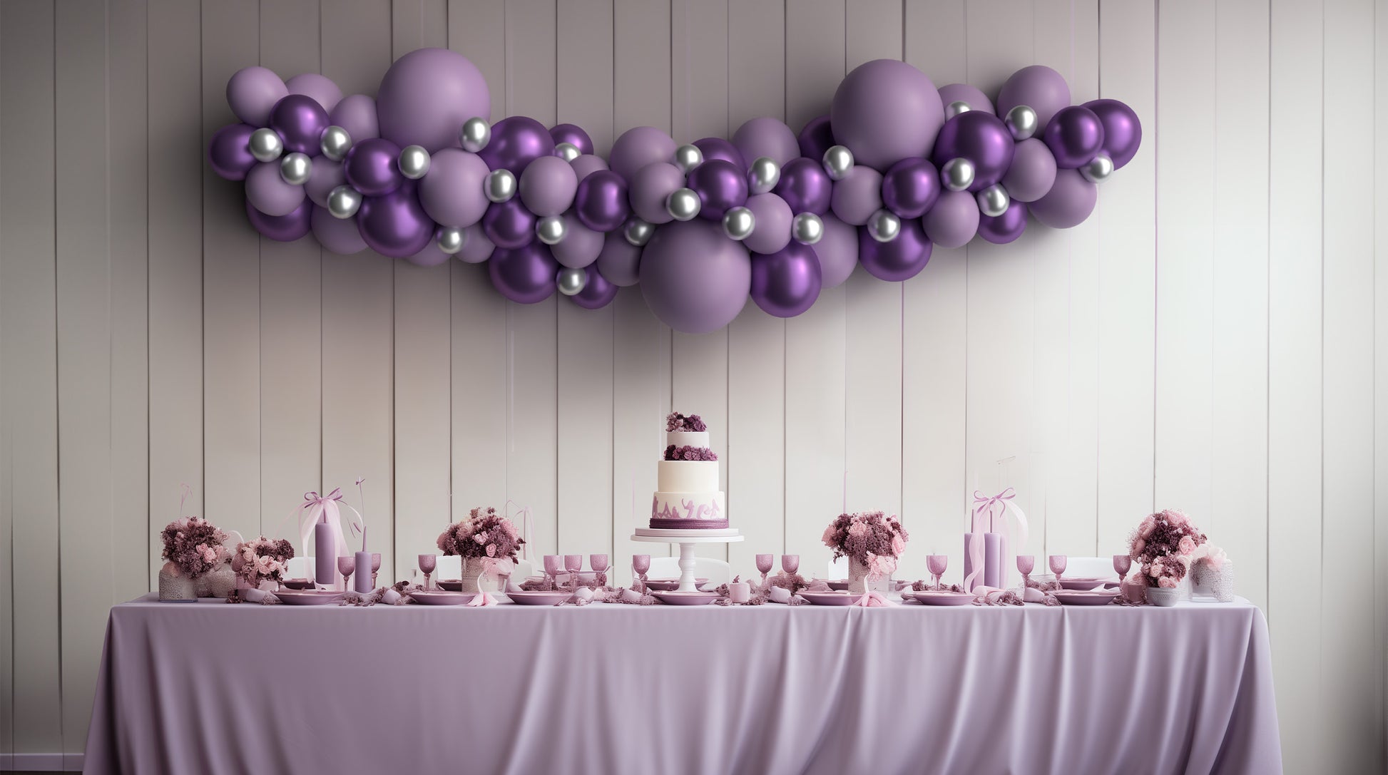 Guirlande de ballons de rêve violet – Ballon Boetiek